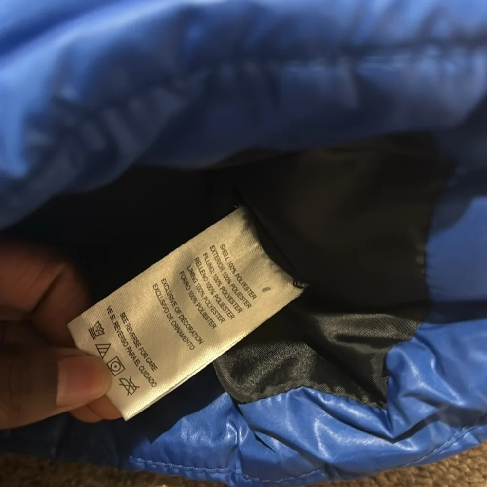Calvin Klein Puffer Vest SIZE 6 Blue Quilted Zip Up Lightweight Kids Jacket